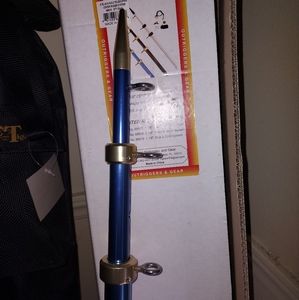 Center Rigger Fishing Pole System New with Aluminum Bracket and Mesh Tote Bag